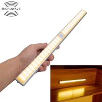 2.8 w 60 LEDs warm wit breedbeeld intelligent menselijk lichaam sensor licht LED gang kast licht USB opladen versie