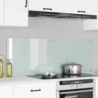 VidaXL Keuken achterwand 2 pcs wit 70 x 50 cm gehard glas