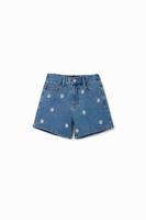 Spijkershort madeliefjes - BLUE - 5/6