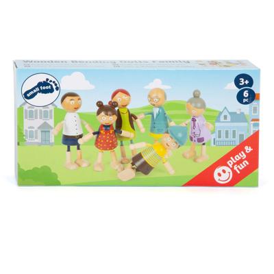 Small Foot houten poppenhuis familie buigbaar, 6st.