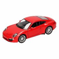 Welly Porsche modelauto - 911 Carrera S - rood - speelgoed auto - 1:36 - 12 cm