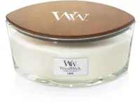 WoodWick ellipse candle linen