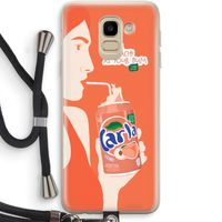 Peach please!: Samsung Galaxy J6 (2018) Transparant Hoesje met koord