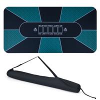 Pokermat van 179 x 89 cm Draagbare Texas Hold'em-Pokermat met Waterafstotend Oppervlak en Antislip Rubberen Achterkant