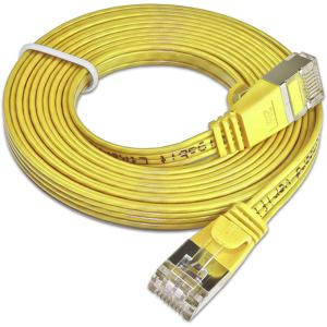 Slim Wirewin PKW-STP-SLIM-KAT6 2.0 GE RJ45 Netwerkkabel, patchkabel CAT 6 U/FTP 2.00 m Geel Plat 1 stuk(s)