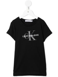 Calvin Klein Kids t-shirt à logo imprimé - Noir