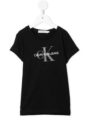 Calvin Klein Kids t-shirt à logo imprimé - Noir