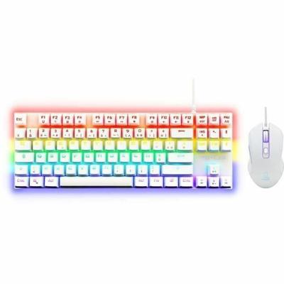 Toetsenbord met Gaming Muis The G-Lab MERCURY W Wit