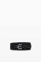 Brede riem met studs - BLACK - 90 - thumbnail