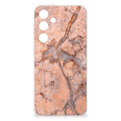 Samsung Galaxy S24 FE | TPU | Siliconen hoesje | Marmer Oranje