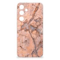 Samsung Galaxy S24 FE | TPU | Siliconen hoesje | Marmer Oranje