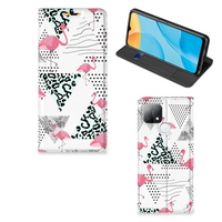 OPPO A15 Hoesje maken Flamingo Triangle - thumbnail