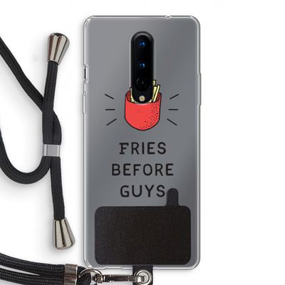 Fries before guys: OnePlus 8 Transparant Hoesje met koord