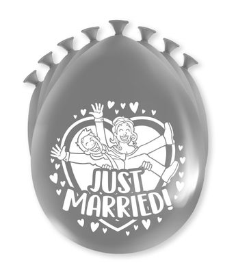Party Ballonnen Just Married (8st)