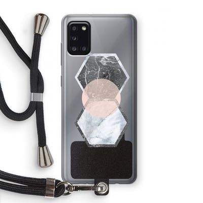 Creatieve toets: Samsung Galaxy A31 Transparant Hoesje met koord