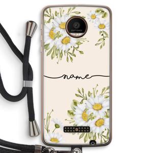 Daisies: Motorola Moto Z Force Transparant Hoesje met koord