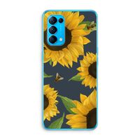 Sunflower and bees: Oppo Find X3 Lite Transparant Hoesje
