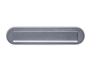 Intersteel Brievenbus ovaal met klep en regenrand getrommeld RVS