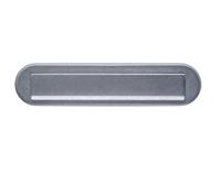 Intersteel Brievenbus ovaal met klep en regenrand getrommeld RVS Intersteel Brievenbus ovaal met klep en regenrand getrommeld RVS
