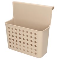 Badkamer/keuken hang opbergmandjes/organizers taupe 26 x 24 cm