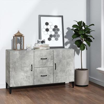 Dressoir 100x36x60 cm bewerkt hout betongrijs