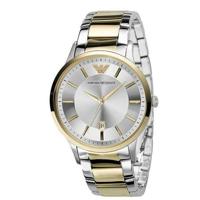 Emporio Armani AR2449 Herenhorlogemet gouden zilveren wijzerplaat