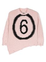 MM6 Maison Margiela Kids pull à logo intarsia - Rose - thumbnail