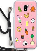 Happy bento friends: Samsung Galaxy J3 (2017) Transparant Hoesje met koord