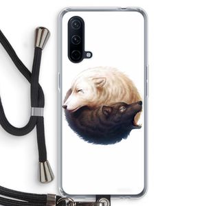 Yin Yang Wolves: OnePlus Nord CE 5G Transparant Hoesje met koord
