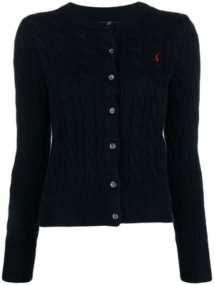 Polo Ralph Lauren cardigan en maille torsadée - Bleu