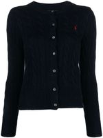 Polo Ralph Lauren cardigan en maille torsadée - Bleu - thumbnail