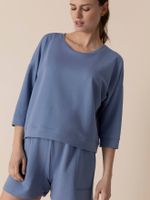 Korte oversized zwangerschapspyjama van ENVIE DE FRAISE grijsblauw