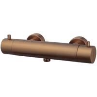 Wiesbaden Caral Cool Touch Thermostatische Douchemengkraan - Geborsteld Brons Koper