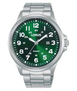Lorus RH995NX9 Horloge staal zilverkleurig-groen 44 mm