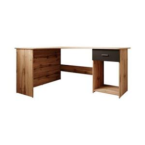 Meubella Bureau Ciudad - Eiken - Zwart - 155 cm