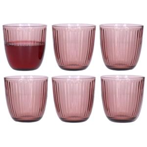 Bormioli Waterglazen - 24x stuks - roze - 290 ml - drinkglazen - sapglazen