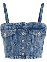 Karl Lagerfeld Jeans haut bandeau en jean - Bleu