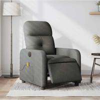 Massagestoel elektrisch verstelbaar stof donkergrijs