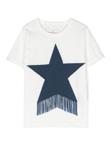 Stella McCartney Kids t-shirt imprimé à détail de franges - Blanc