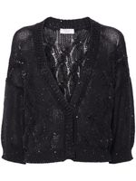 Peserico cardigan à sequins - Noir