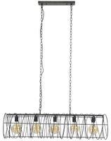 Hanglamp Willy Ø28 van 120 cm breed in charcoal