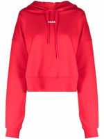 MSGM hoodie oversize à logo imprimé - Rouge