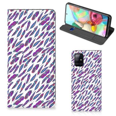 Samsung Galaxy A71 | Hoesje met Magneet | Feathers Color Samsung Galaxy A71 | Hoesje met Magneet | Feathers Color