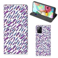Samsung Galaxy A71 | Hoesje met Magneet | Feathers Color