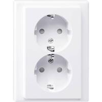 Merten MEG2420-1425 Wandcontactdoos System M Wit 1 stuk(s)