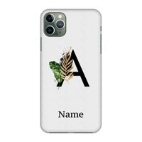 Charcoal Flora: Volledig geprint iPhone 11 Pro Max Hoesje