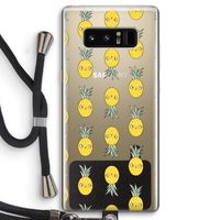 Ananas: Samsung Galaxy Note 8 Transparant Hoesje met koord