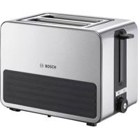 Bosch Haushalt TAT7S25 Broodrooster Met geïntegreerde broodopzet RVS, Zwart