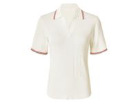 esmara Geribde dames polo (Wit, XL (48/50))