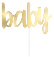 Cake Topper &apos;Baby&apos; Goud - thumbnail